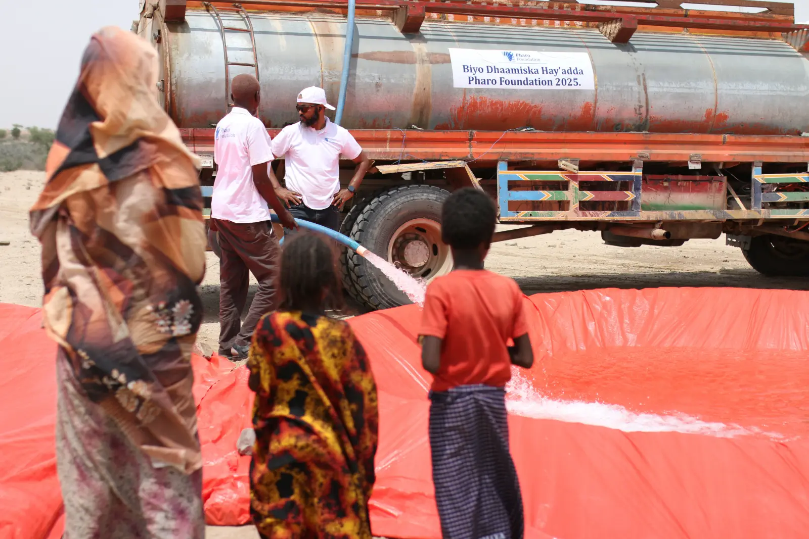 Water trucking during the 2025 drought response, Somaliland.